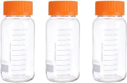 1000 ml Wide Mouth Graduated Round Reagent Media/Storage Lab Glass Bottle With GL80 Blue Polypropylene SCREW CAP 24PCS/CARTON/LOT