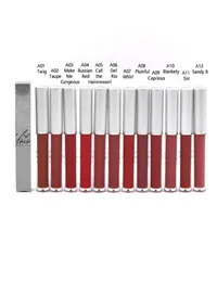 Matte Lip Gloss Light Gloses Luster Lipgloss krem ​​nawilżający naturalny 12 kolorów srebrne rurki makijaż lipper1472609