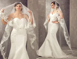 2020 بيع 3 أمتار أرخص كنيسة صغيرة الحجاب العاجي العاجي مع مشط Veu de Noiva Longo Wedding Veil CPA8592267903