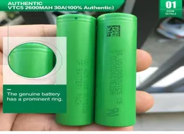 원래 18650 배터리 소니 VTC5 2600MAH 30A 배터리 하이 드레인 리튬 충전식 배터리 대 VTC4 VTC6 FEDEX 6213311