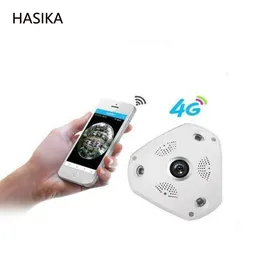 Telecamera 4G LTE compatibile Telecamera IP wireless mobile 4G sostitutiva Fisheye 4G cam 360 gradi HD App gratuita Monitor remoto da smartphone, tablet e computer con 128G