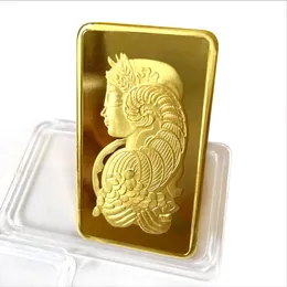 Commemorative gold coin square badge Swiss Goddess of wealth gold bar foreign trade commemorative gift badge