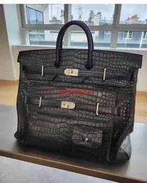 Oryginalne skórzane ręcznie robione torebki torebki BK50 Dostosowane w stylu Torby torby Mężczyźni i damski bagaż biznesowy Bagaż duża pojemność przenośna podróż Bahave Logo HBJ2