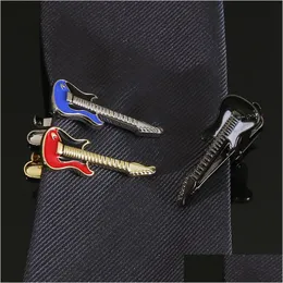 Tie Clips Personality Tie Clip For Men Boutique Suit Creative Guitar Modeling Mti-Color Versatile New Drop Delivery Jewelry Cufflinks Dho5U