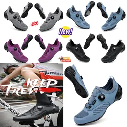 Deszigner Cycling Shoes Men Sports Dirt Road Bike Shoes Flat Speed ​​Cycling Stinmer Flats Mountain Bicycle Footwear SPD Cleats Shdasoes 36-47 Gai