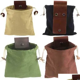 Handväskor läderduk som foderar påsar frukt grönsak plockning väskor fällbar bälte förvaringspåse utomhus kameror