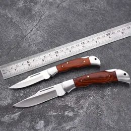 Foldable Outdoor With Colored Wooden Handle, Stainless Steel Household Fruit Yangjiang Knife, Folding Knife 584715