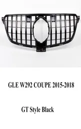 1 -częściowy styl GT czarny z przodu Grille Grille do GLE W292 coupe ABE Silver Nerw Mesh Grille6252145