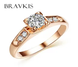 웨딩 반지 Bravkis Vintage Gold Color Engagement Bands for Women CZ Stone Promise Anillos Bague Moda Jewelry BJR00069120199