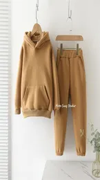 Mãe Susy Bebê Menina Menino Roupas de Algodão Conjunto HoodieJogging 2 PCS Forro de Lã Quente Criança Esporte Loungewear Inverno Primavera Outono 210803359287