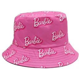 Big Girls Letter Hats Hats Teenagers Kids Barbie Fisherman Hat Summer Children Sungnen Hats Beach Visor Cap Fit 5-16years228q