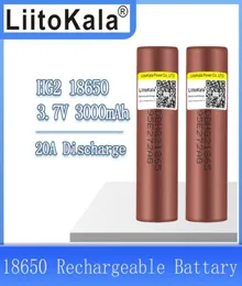 LiitoKala New Original 37v 18650 battery HG2 3000mAh Lithium Rechargeable Batteries Continuous Discharge 30A For Drone Power Tool3711928