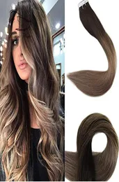 Evermagic Balayage Ombre 2618 Fita brasileira reta e sedosa balayage extensão de cabelo humano 20 peças 25gpc 50g para um pacote 6564226