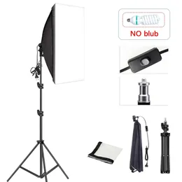 Professional Pography softbox Lighting soft box With Tripod E27 Pographic Bulb Continuous Light System for Po studio 240229