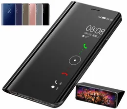 Mirror Flip Stand Case för Samsung Galaxy M52 S21 Fe S22 S23 Ultra A22 5G A32 Note 20 Ultra S20 A71 A51 Telefonomslag Fundas4215321