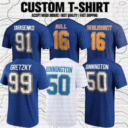 Robert Thomas Binnington Kyrou Brett Hull Al MacInnis Colton Parayko USA Hockey Club 팬 브랜드 짧은 슬리브 티셔츠 티