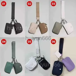 패션 럭셔리 모든 곳에서 Lulu Bag LL 요가 키 체인 저장 가방 카드 가방 손목 가방 디자이너 키 링