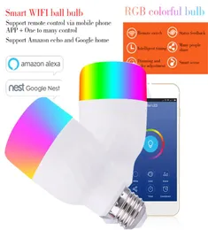 WiFi LED -glödlampa E26 Magic Smart Home Decor RGBW BULB DIMMABLE LED Light Smart Life Compatible med Alexa Google Home LED Bulb9713996