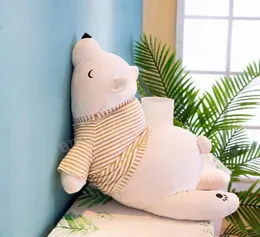 90110cm kawaii vestir urso polar boneca de pelúcia bebê macio pelúcia dormir urso travesseiro animal brinquedos de pelúcia crianças dos desenhos animados presentes6561922