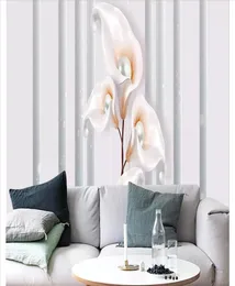 Sfondi 3D personalizzato po murale carta da parati Moderno e minimalista stile nordico cinese racchette da neve fiore sfondo carta da parati per pareti2010111