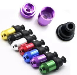 Whole Mini Nipple Pacifier Snuff Pipes Smoking Accessoires Colorful 55mm 21mm OD Dry Herb Tobacco Metal Zeppelin Hand Detachab2611036