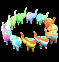 ElephantsHape Colorful Pipes Nya kreativa kamouflage avtagbar tätning rökrörssilikon cigaretttillbehör rör VT19709974858