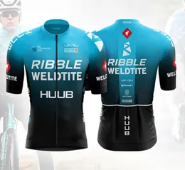 레이싱 세트 2021 Huub Cycling Jersey Wattbike 남자 자전거 정장 리블 웰드 타이트 자전거 셔츠 턱받이 반바지 MTB 팀 의류 ciclismo r5033190