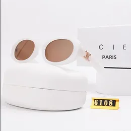 Модные роскошные дизайнерские солнцезащитные очки Cel Brand Мужские и женские овальные очки для повседневной одежды с солнцезащитными очками в нескольких цветах Windy Femorgy Global Sugar