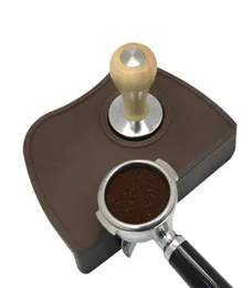 Tappetino antimanomissione per caffè espresso Tappetino angolare in gomma siliconica antiscivolo Portautensili Barista Tamping 2103091172225