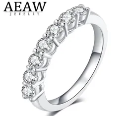 07CTW 3MM DF Round Cut EngGerganingWedding CORROWN DAIMOND BAND RING STERLING SILVER FOR