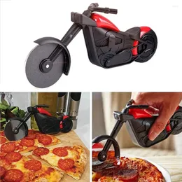 Knivar Motorcykel Pizza Cutter Dual Wheel Roller Bicycle Chopper Slicer Peeler