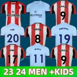 23 24 24 Domowe koszulki piłkarskie 2023 2024 Away Hickey Henry Collins Janelt Jensen Schade Toney Dasilva Norgaard Mbeumo Janelt Football Shirts Calcio Kids