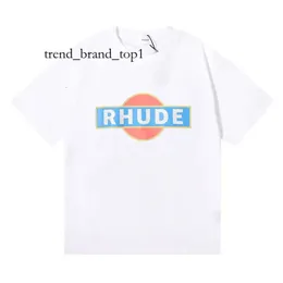 Rhude Luxury Brand Rhude Shirt Men T Hirts Designer T Shirt Men Shirts Print White Black S M L XL Street Cotton Fashion Trend Brands Youth 6660