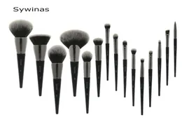 Sywinas 15-teiliges professionelles Make-up-Pinsel-Set zum Mischen von Foundation, Lidschatten, Kosmetik, Kontur-Make-up-Pinseln4185372