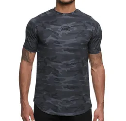 Moda Men039s Camouflage Asciugatura rapida T-shirt Estate Nuova stampata a maniche corte Maglietta Uomo Sport Fitness Oneck Tee Koszulka Y8469986