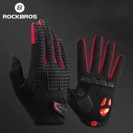 ROCKBROS Winddichte Fahrradhandschuhe Touchscreen Reiten MTB Fahrrad Handschuhe Thermo Warme Motorrad Winter Herbst Fahrradhandschuhe 240229