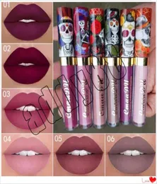 Newest Brand Makeup CmaaDu Matte 6 Colors Liquid Lipstick Lip Gloss and Longlasting Skull Tupe Lipsticks1322990