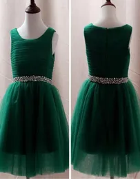 Green Flower Girls039 Vestidos decote de joia Tulle macio Top Top Princess Girl039S Formal Wear Christmas Desgaste personalizado 5157162