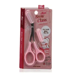 Абсолютно новая распродажа, 50 шт., женские ножницы для бровей розового цвета с расческами, инструменты для макияжа 7926479