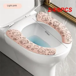 Toilet Seat Covers 2/4/6PCS Mat Paste Easy To Clean Adsorption Universal The Cover Four Seasons Creative