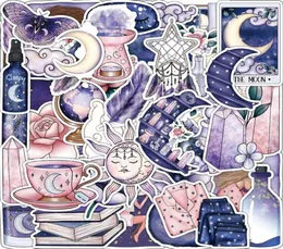 50 st Söt lila gotisk klistermärke Magic Witch Moon Stickers Estetiska konstgraffiti klistermärken för DIY -bagage bärbar dator skateboard motor1992504