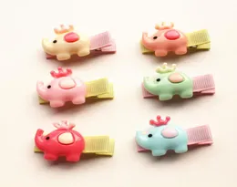 2018 New Baby Hairpins 30PCSLOTプラスチックかわいいキッズヘアクリップ子供ヘアピンエレファントミニカートトンエレファントヘアバレ8031047