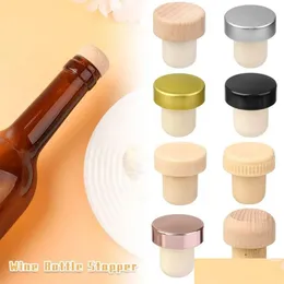 Bar Tools Wine Stopper Champagne Rubber Bottle Cap er Kök Bar levererar T-Shape Tätning Plug Tool Beer Soda Cork Drop Delivery Home DHX4V