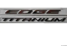 Edge Titanium Chrome ABS Car Trunk Bakre nummer Bokstäver Badge Emblem Decal Sticker för Edge2751465