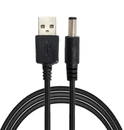 USB till DC -portladdningskabel med 35 mm 5V strömkabel vinklad rak svart27356406574609