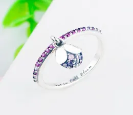 2021 Women Party Gift Fashion Jewelry 925 Sterling Silver Ring Peach Blossom Love in Full Bloom With Pink Crystal9276867