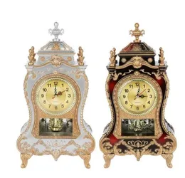 Desk Alarm Clock Vintagetable Clock Classical vardagsrum Dekorativa TV -skåp lyxklockor Heminredning UOB3T5305547