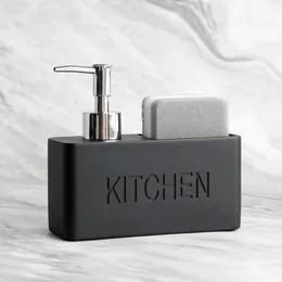 Accessori per la cucina moderna Set dispenser di sapone Dispenser di sapone liquido per le mani, pompa, spazzole per bottiglie, contiene e conserva spugne, lavapavimenti 240226