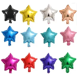 Parti dekorasyonu 10pcs 10 inç beş noktalı yıldız alüminyum film balonları doğum günü düğün pentagram balon Noel