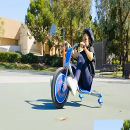 Bikes Riprider 360 Drift Trike - Blue 16 Front Wheel 3-Wheeled Drifting Ride-On Tricycle With Rear Casters For Kids Ages 5 And Up Uni Dhc1D